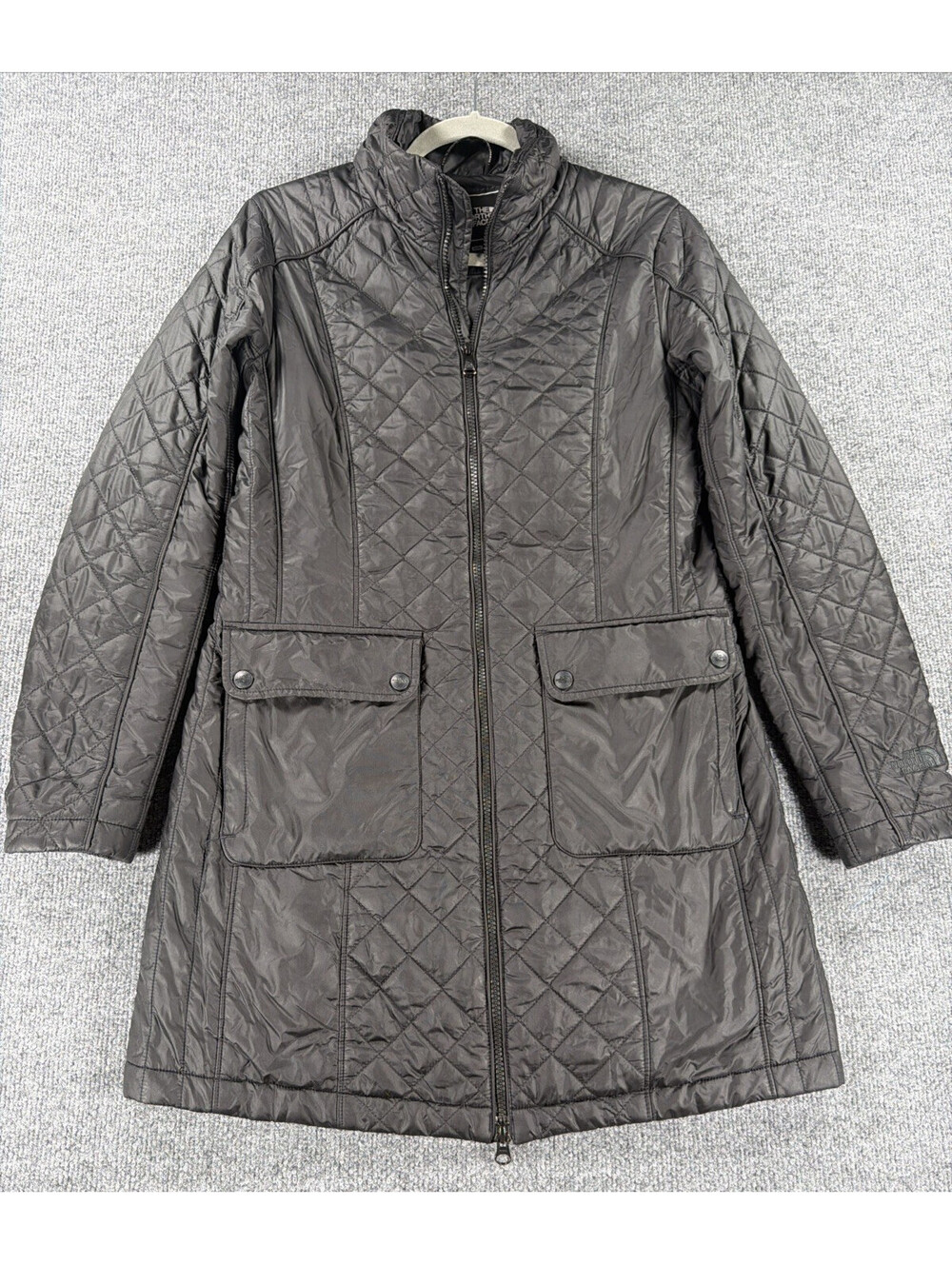 The North Face Black Quilted Full Zip Parka Jacket-Women's Medium
